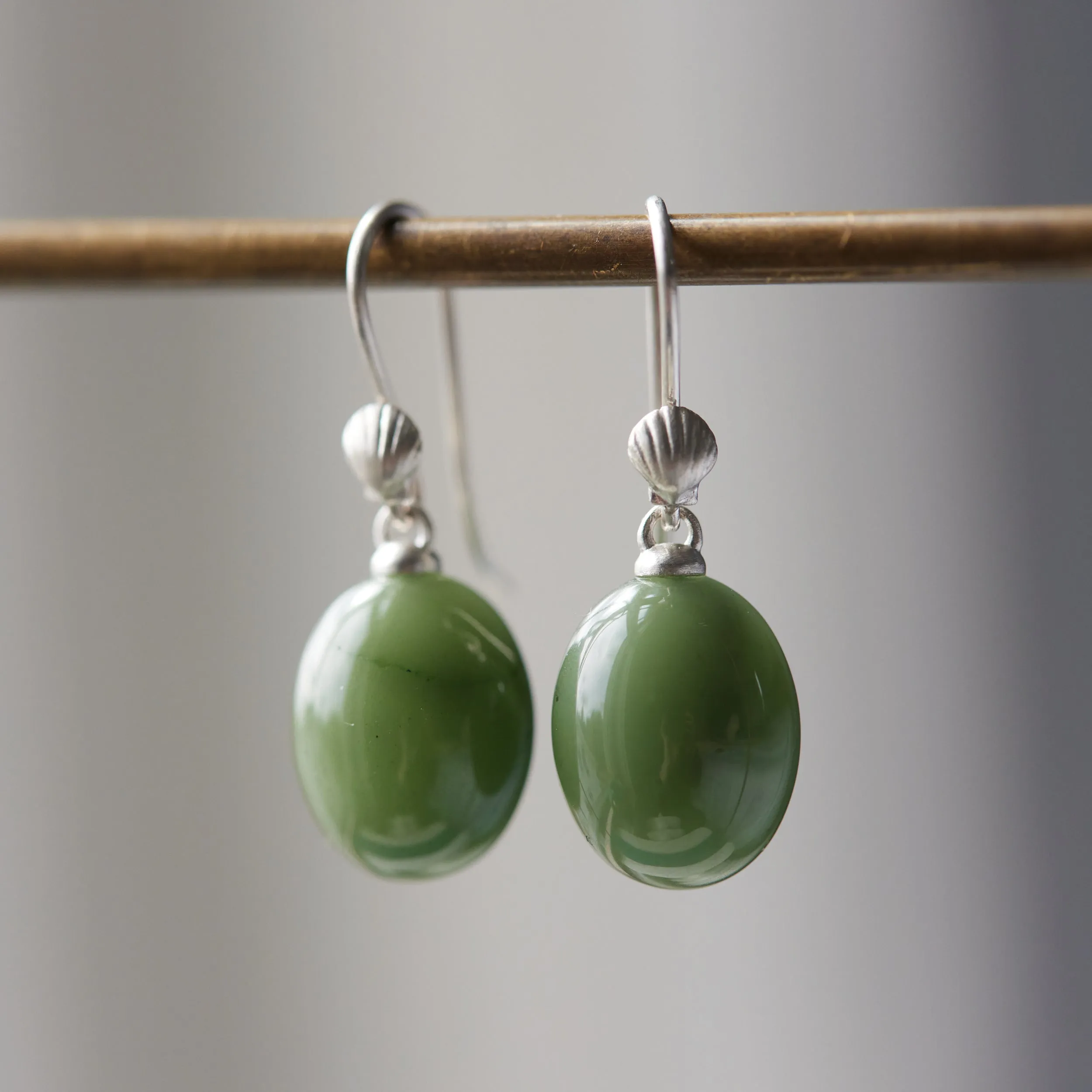 Seagrass   Shell Jade Ruthie B. Earrings