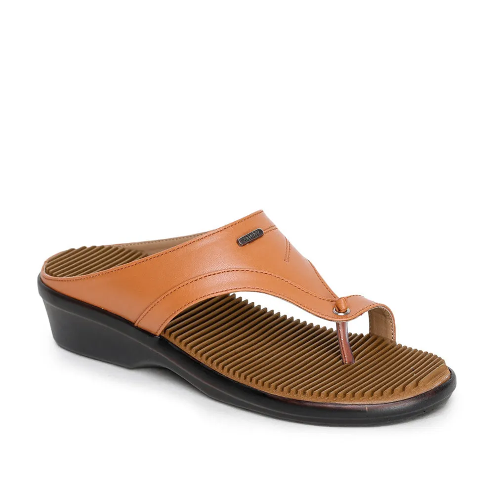 Senorita Fashion (Tan) Thong Sandals For Women D1-52 By Liberty