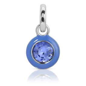 September Sapphire Birthstone Charm - Round