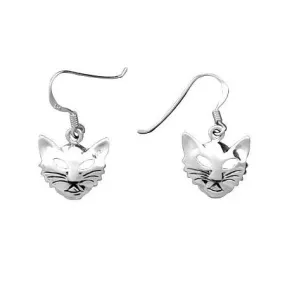 Silver Cat Earrings