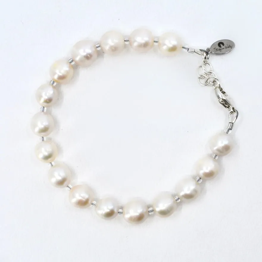 Silver Freshwater Pearl Bracelet