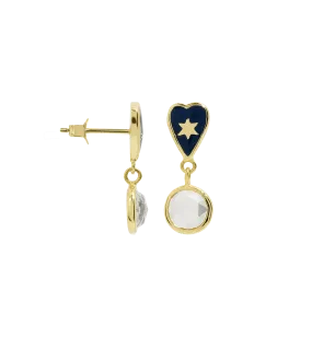 Single Sky Rain Stud Earring 14K