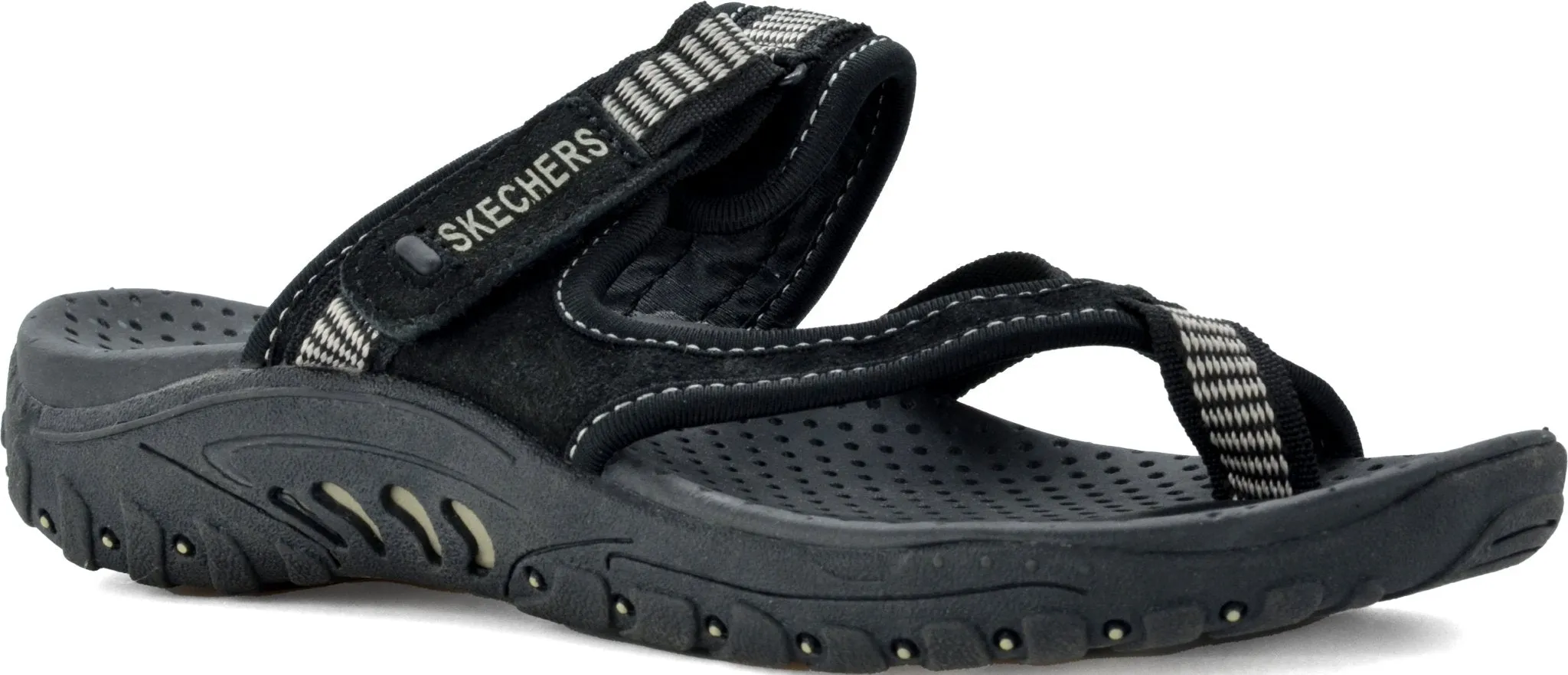 SKECHERS Reggae-Sparkle Swag-Toe Thong Sandal with Strap