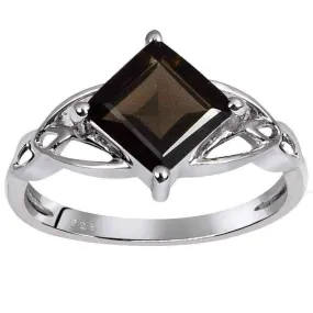 Smoky quartz engagement ring