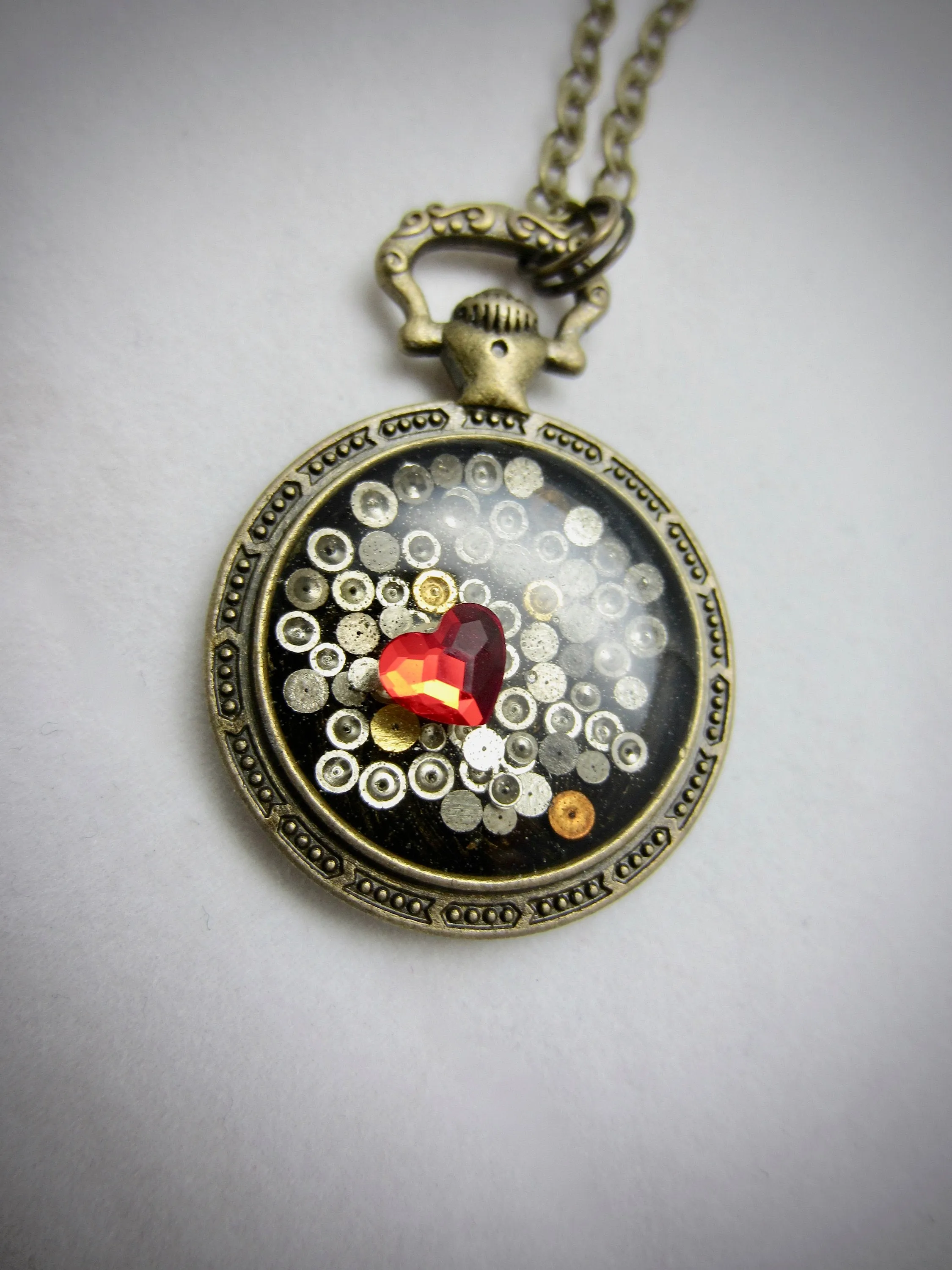 STeampunk pocket watch necklace - Steampunk Necklace - Pocket watch jewels - Valentines gift - Love - Gift for Her