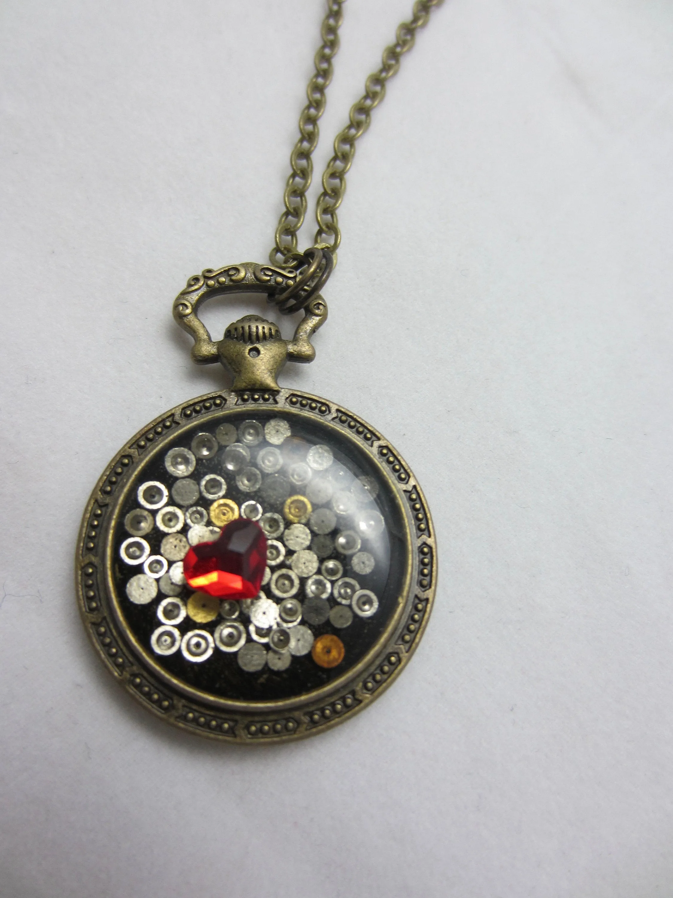 STeampunk pocket watch necklace - Steampunk Necklace - Pocket watch jewels - Valentines gift - Love - Gift for Her