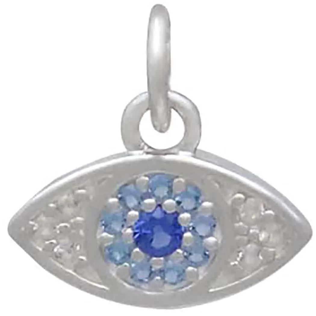 Sterling Silver Pave Set Nano Gem Eye