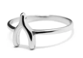 Sterling Silver Wishbone Ring