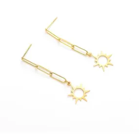 Sunny Gold Link Earrings