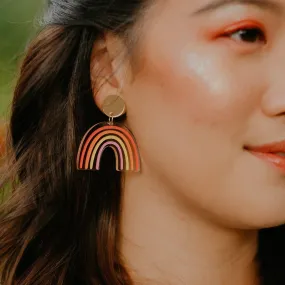 Sunset Rainbow Dangle Earrings