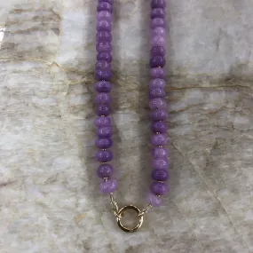 Sweetie Clasp Necklace- Light Purple