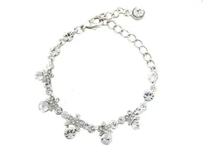 Tahlia Crystal Bow Bracelet Available in Silver or gold