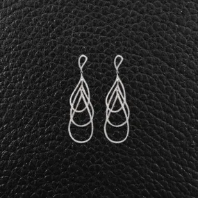 Teardrop Shaped Diamond Dangle Earrings