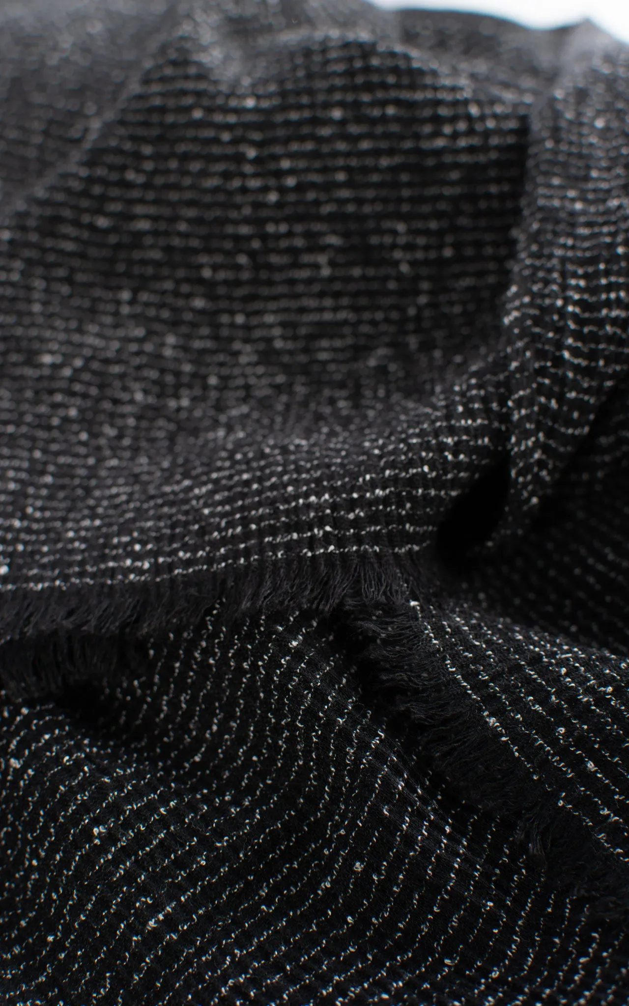 Textured Plain Scarf | Black