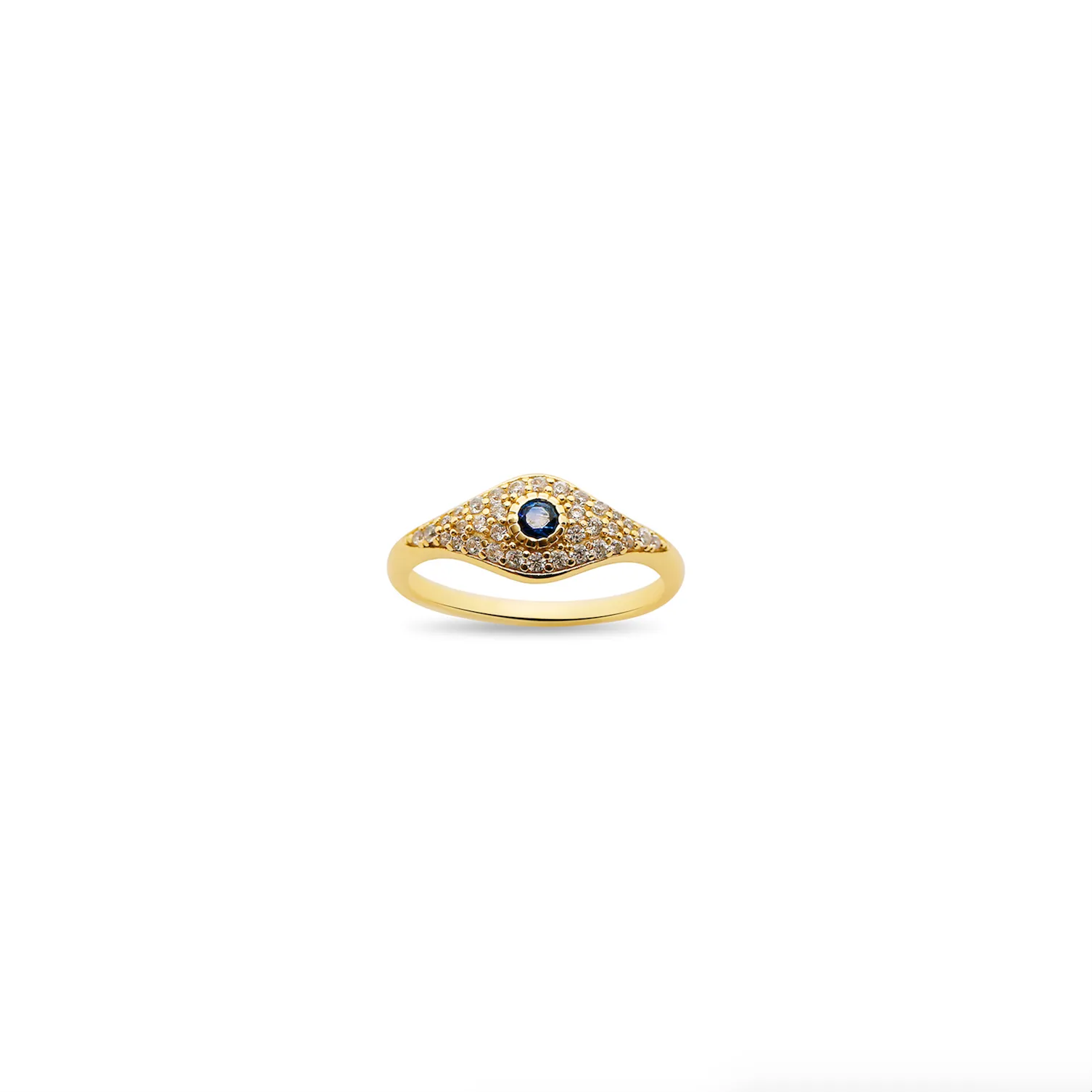 THE EVIL EYE PAVE RING