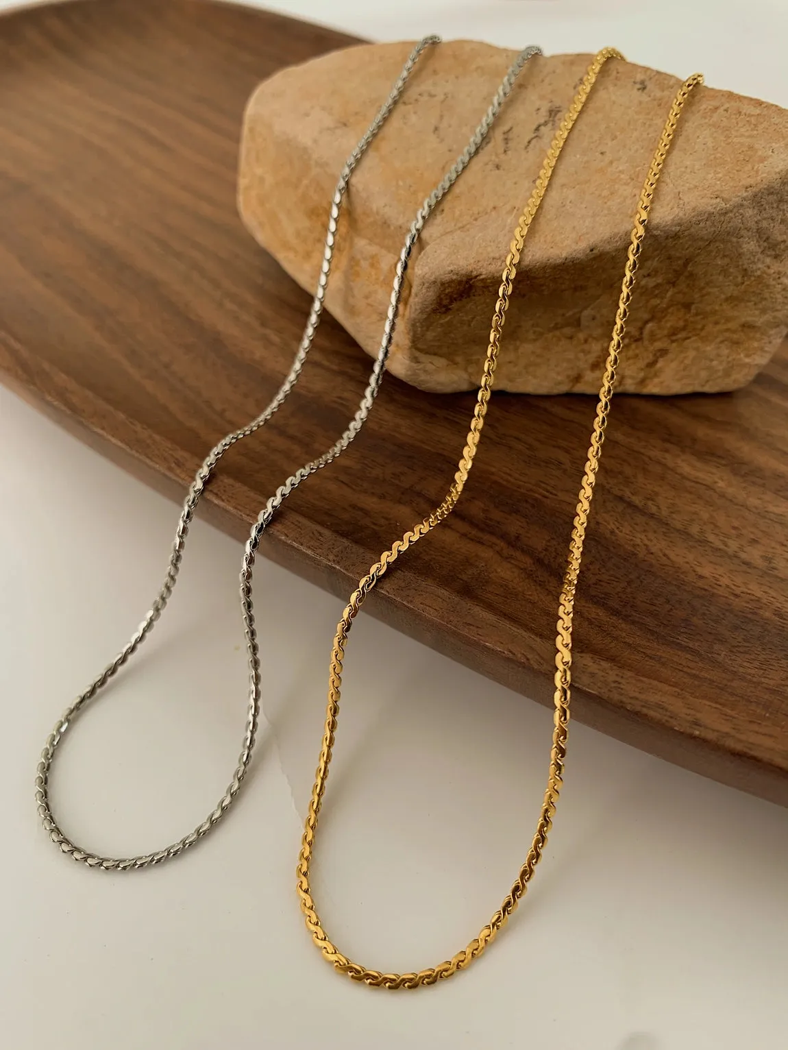 The Snake Chain Necklace - Gold OR Silver