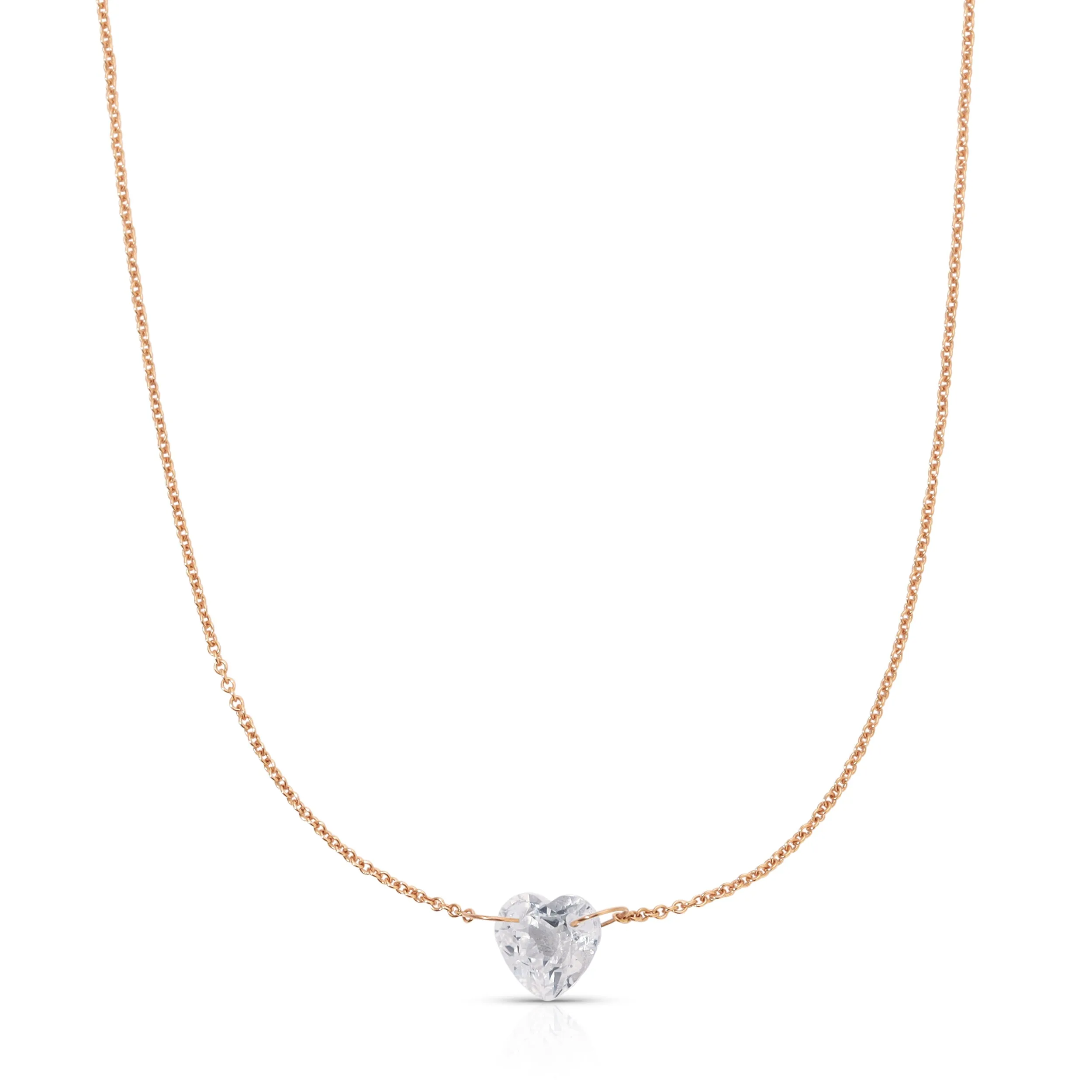 The Sweetheart Necklace - White Sapphire