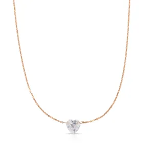 The Sweetheart Necklace - White Sapphire