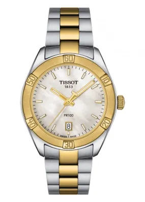 TISSOT SWISS LADIES PR100 SPORT CHIC BITONE BRACELET T101-910-22-111-00