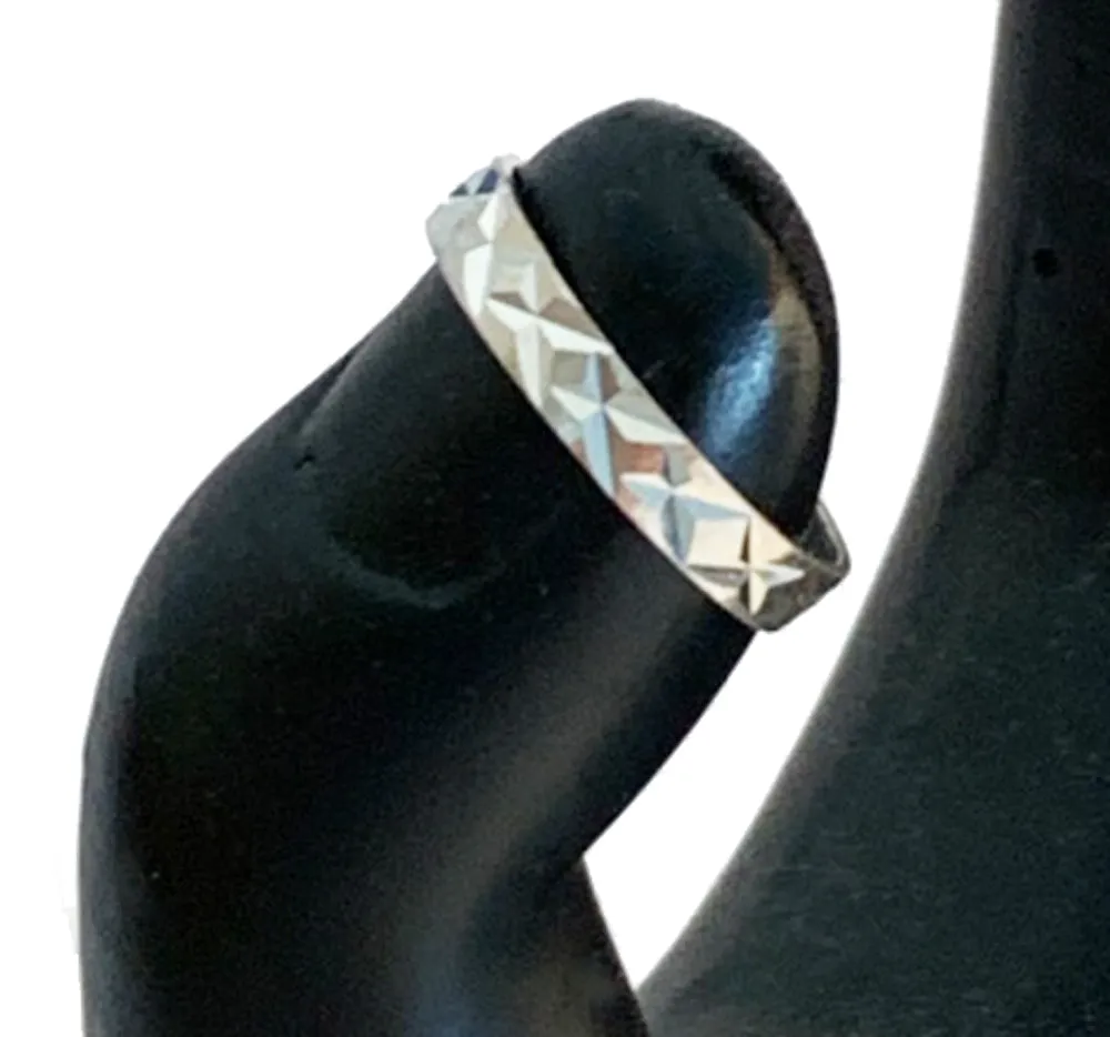 Tri-Cut Sterling Toe Ring