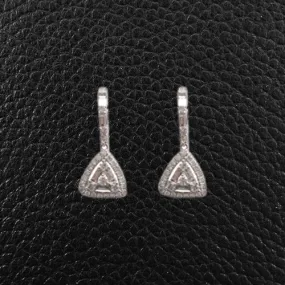 Triangular Dangle Diamond Earrings