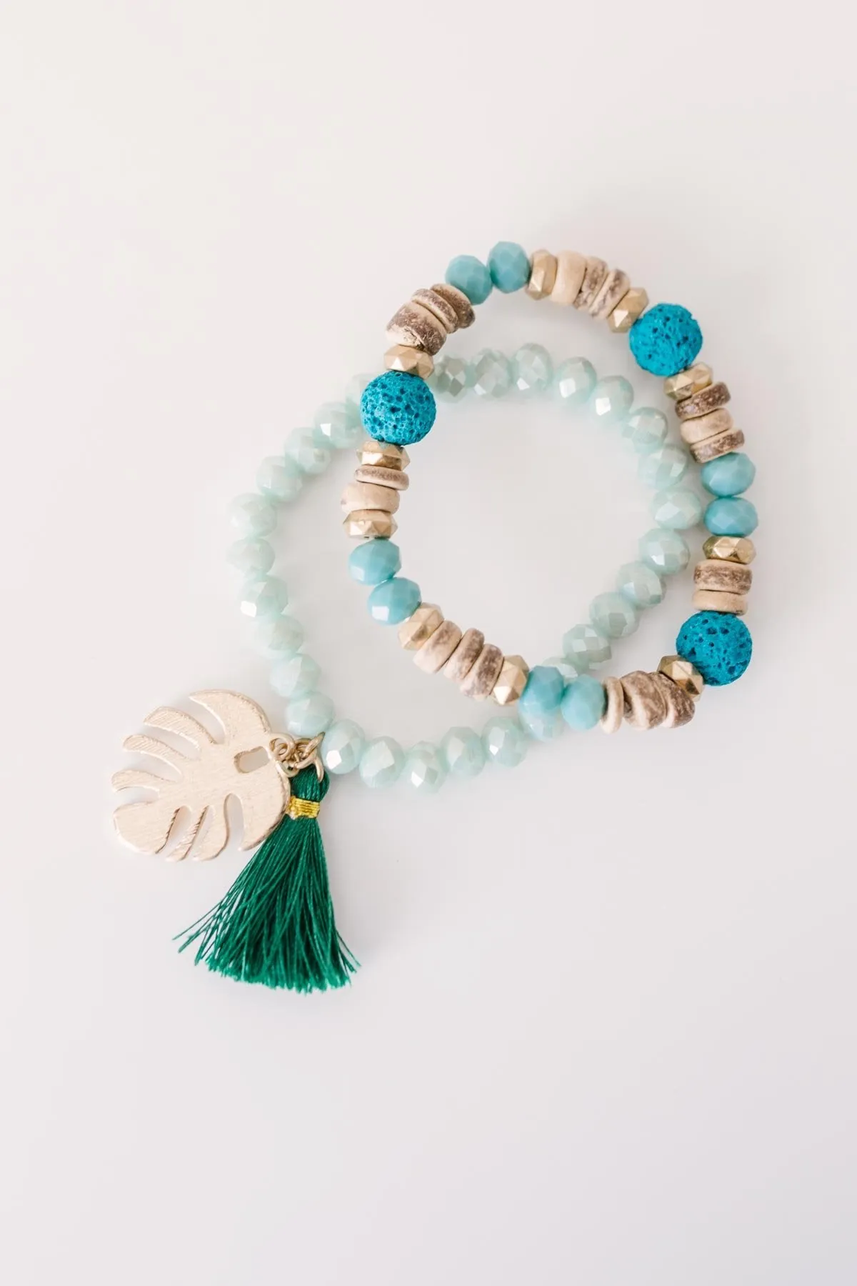 Tropics & Jade Stone Bracelet Set