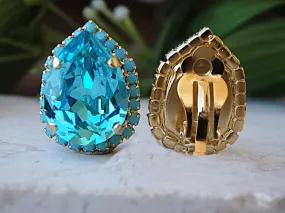 Turquoise clip on earrings