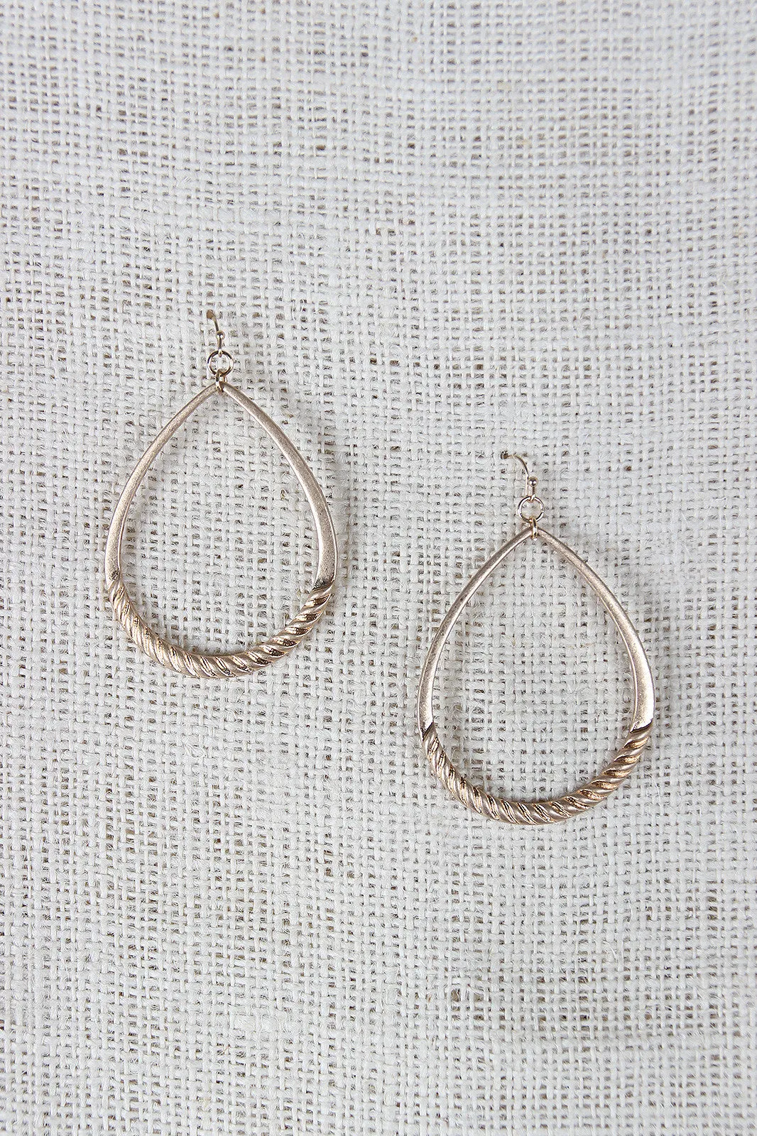 Twisted Tear Drop Dangle Earrings