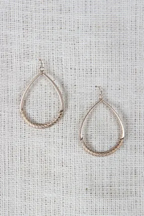 Twisted Tear Drop Dangle Earrings