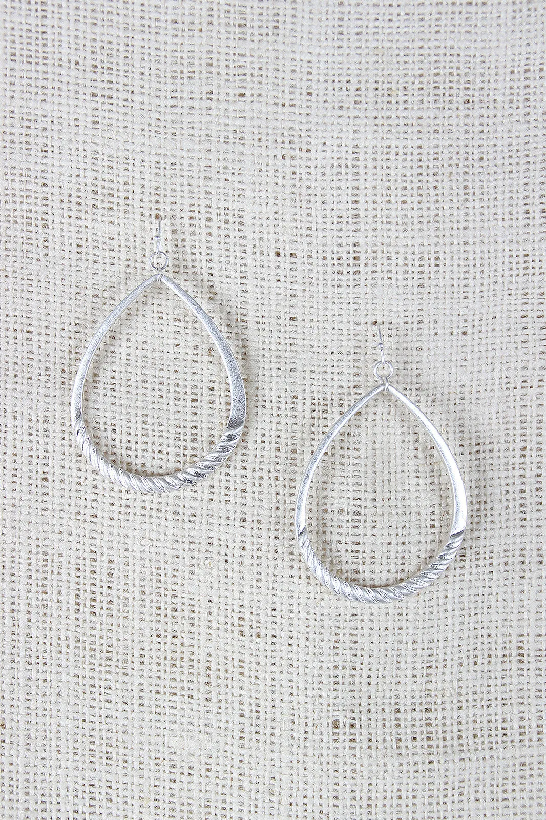 Twisted Tear Drop Dangle Earrings