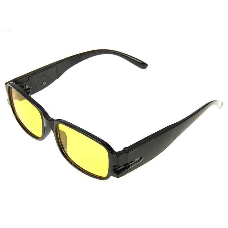 UV Protection Yellow Resin Lens Reading Glasses with Currency Detecting Function,  3.50D