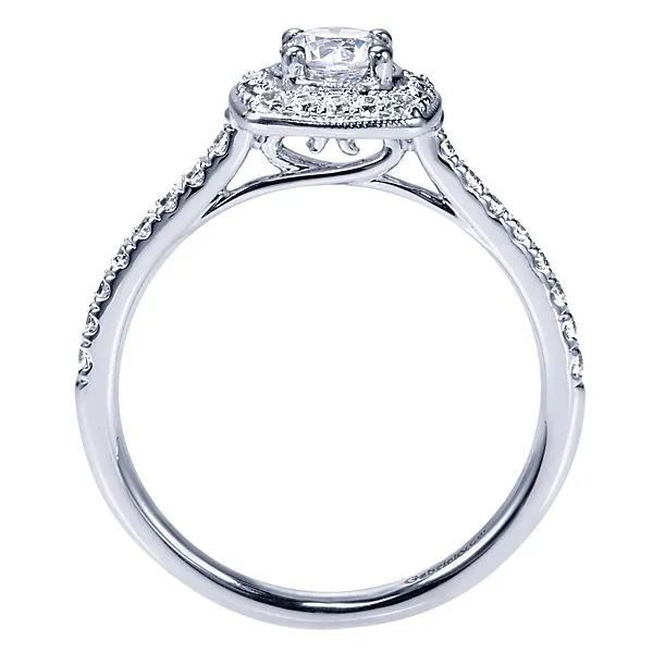 Vintage 14k White Gold Round Halo