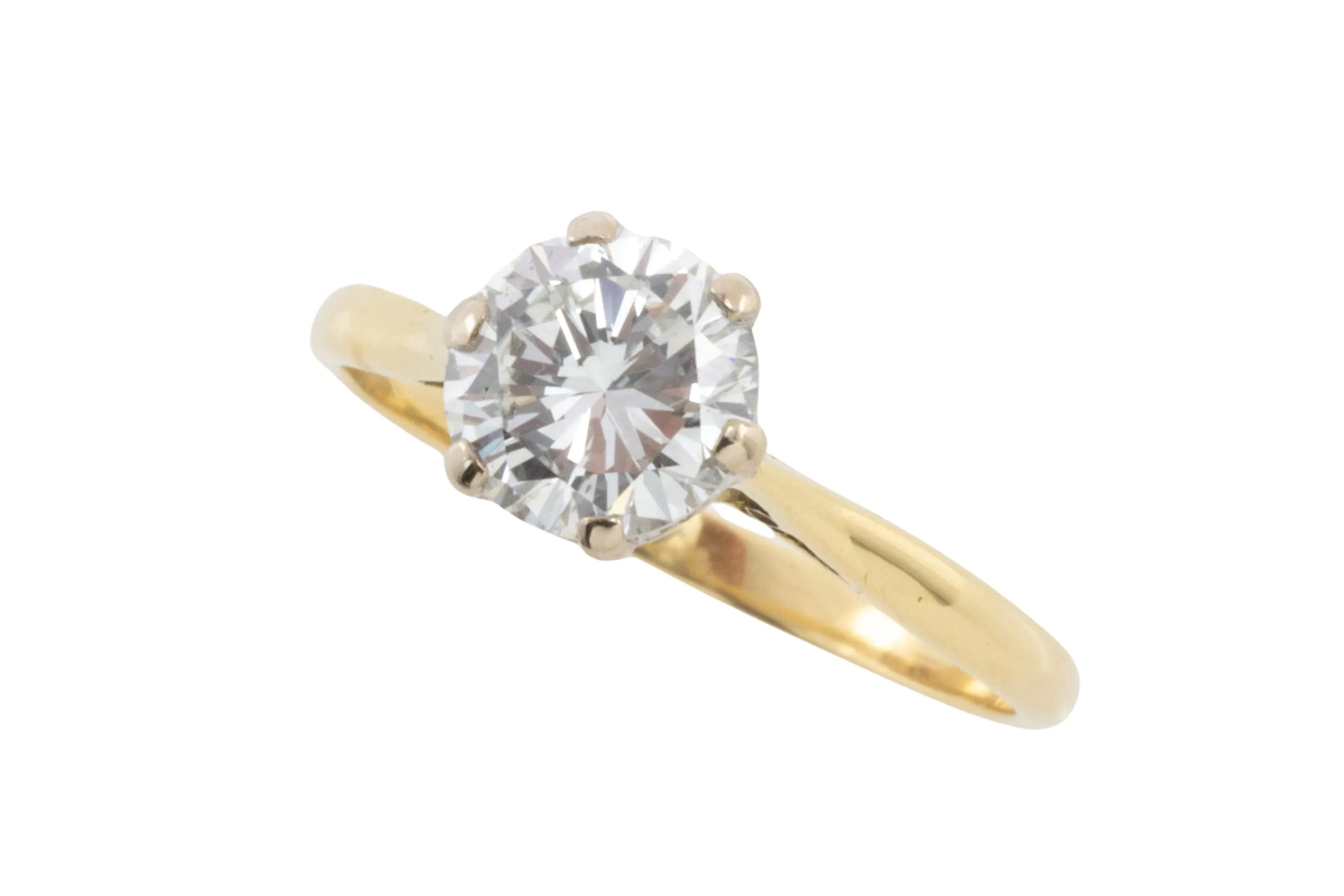 Vintage brilliant cut diamond solitaire ring