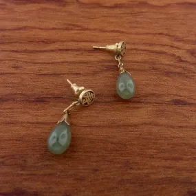 VINTAGE Jade Longevity Earrings