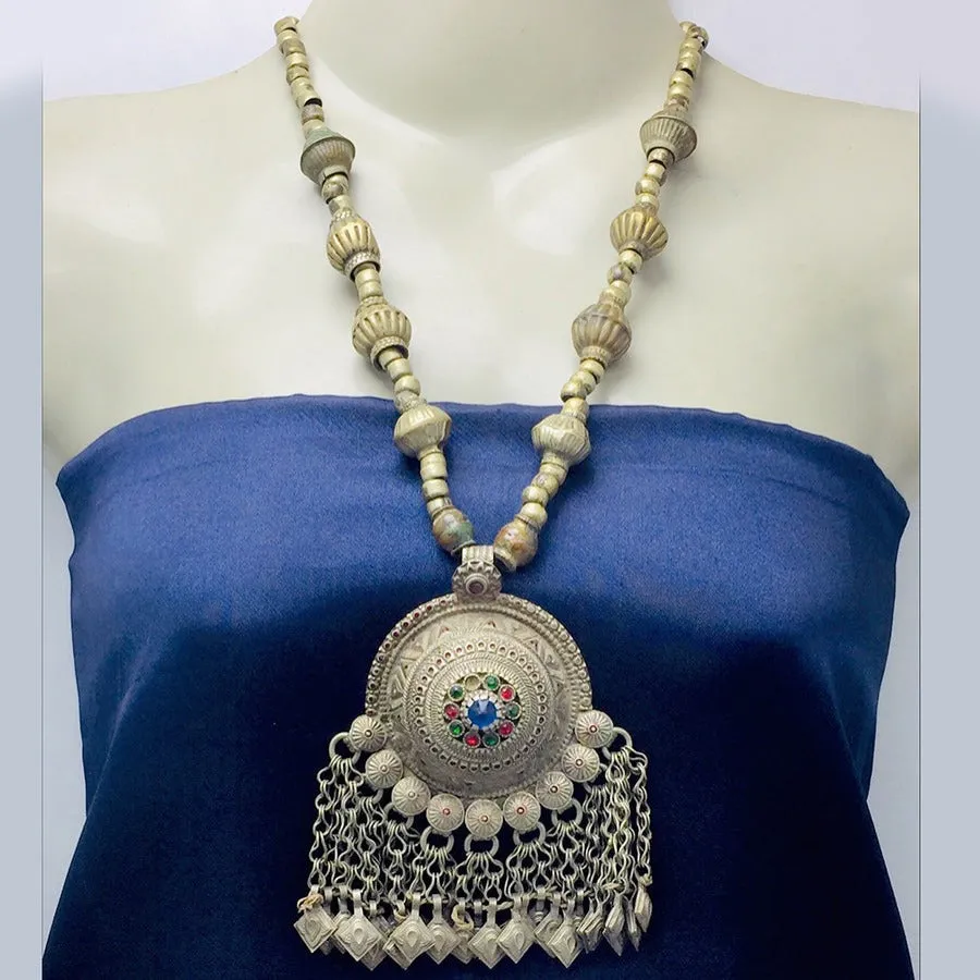 Vintage Kuchi Tribal Pendant Necklace