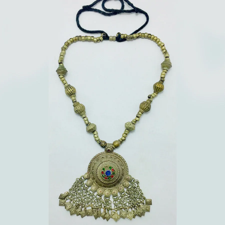 Vintage Kuchi Tribal Pendant Necklace