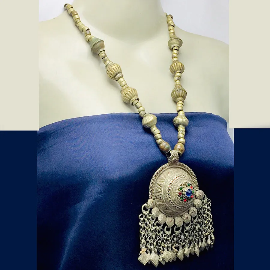 Vintage Kuchi Tribal Pendant Necklace