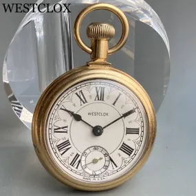 Vintage Pocket Watch Antique Westclox Manual 50mm Watch Vintage Gold