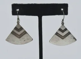 Vintage Sterling Silver Triangular Dangle Earrings