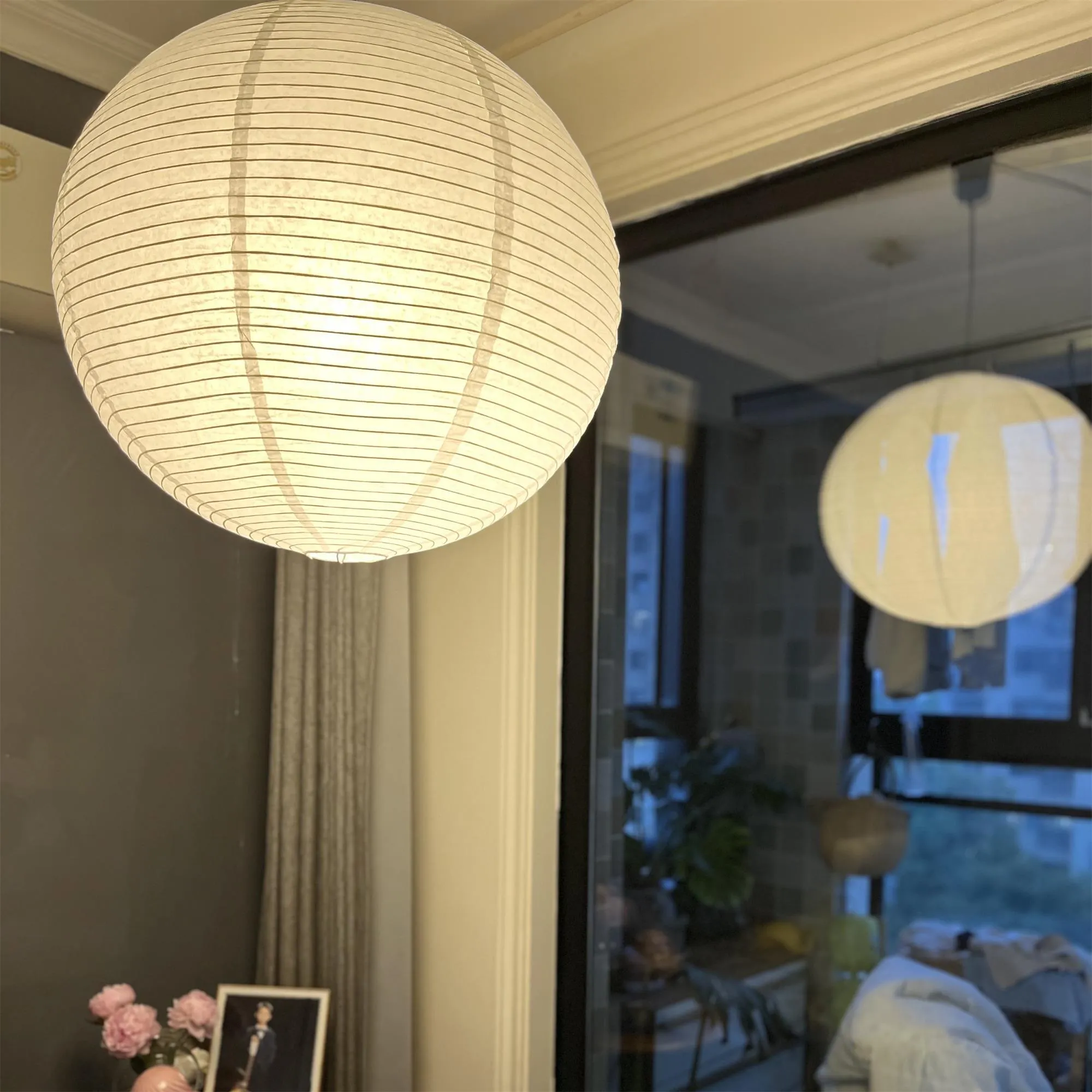 Washi Paper Round Series Pendant Lamp