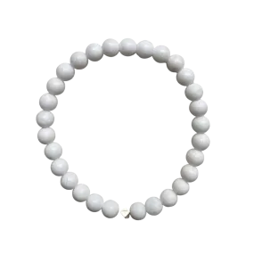 White Jade 6mm Bracelet