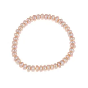 Women's Pearl Bracelet  6-7mm Pink Freshwater Pearl Bracelet Stretchy