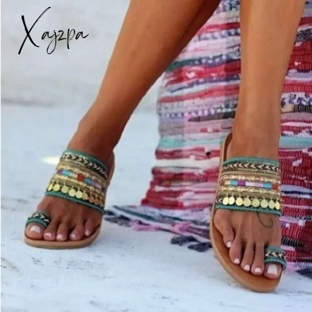 Xajzpa - Ethnic Boho Style Toe Ring Sandals