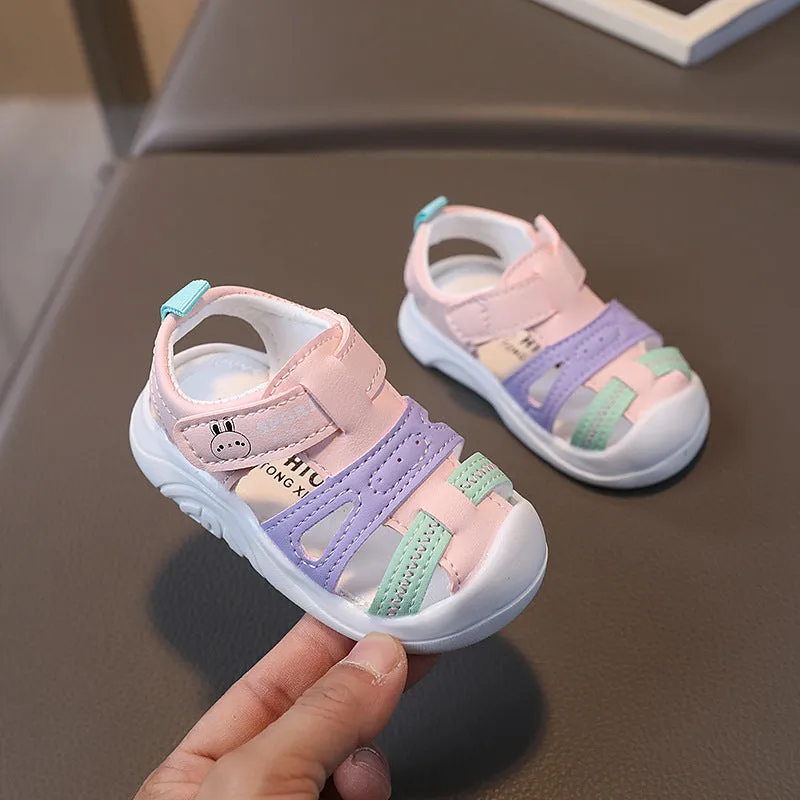 xiangtuibao  Summer New Baby Baby Shoes Soft Bottom Boys Closed Toe Sandals Girls Hollow out Non-Slip Toddler Shoes Wholesale