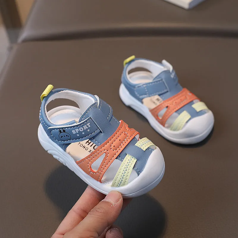 xiangtuibao  Summer New Baby Baby Shoes Soft Bottom Boys Closed Toe Sandals Girls Hollow out Non-Slip Toddler Shoes Wholesale