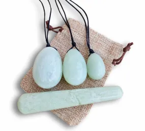 Xinshan Jade Yoni Eggs Set and Massage Wand